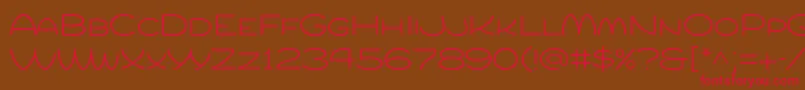 Compurlight-Schriftart – Rote Schriften auf braunem Hintergrund