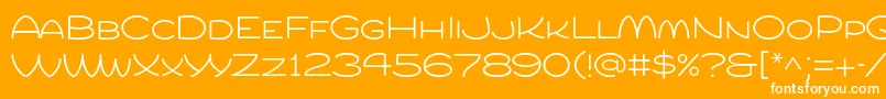 Шрифт Compurlight – белые шрифты на оранжевом фоне