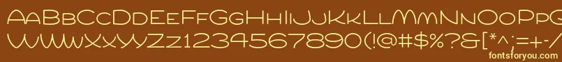 Compurlight Font – Yellow Fonts on Brown Background