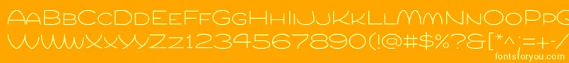 Compurlight Font – Yellow Fonts on Orange Background