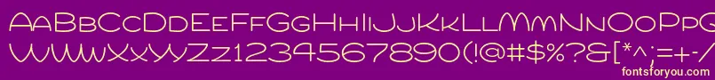 Compurlight Font – Yellow Fonts on Purple Background