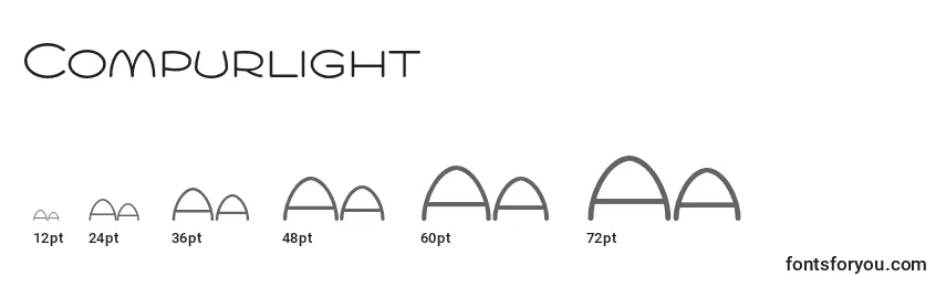 Размеры шрифта Compurlight