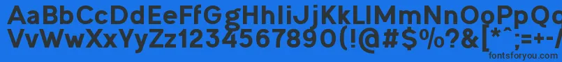 OgonekHeavy Font – Black Fonts on Blue Background