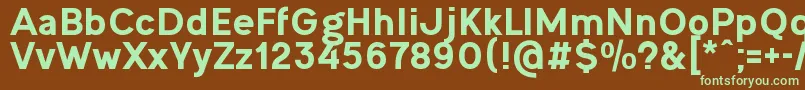 fuente OgonekHeavy – Fuentes Verdes Sobre Fondo Marrón