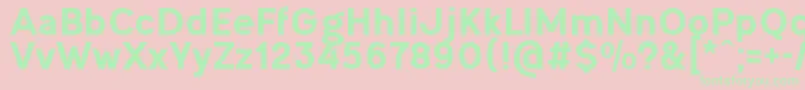 OgonekHeavy Font – Green Fonts on Pink Background