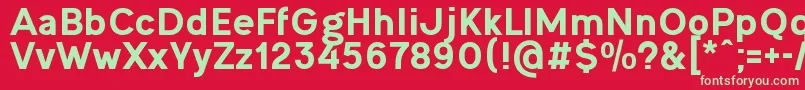 OgonekHeavy Font – Green Fonts on Red Background