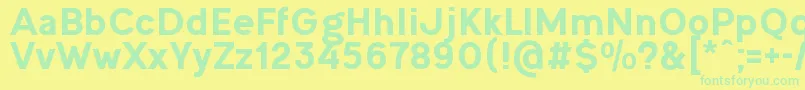 OgonekHeavy Font – Green Fonts on Yellow Background