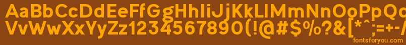OgonekHeavy Font – Orange Fonts on Brown Background