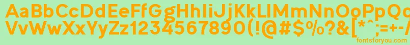 OgonekHeavy Font – Orange Fonts on Green Background