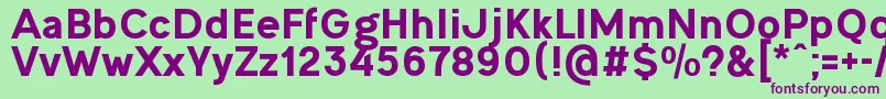 OgonekHeavy Font – Purple Fonts on Green Background