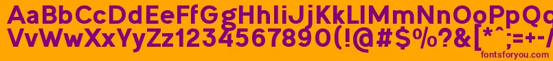 OgonekHeavy Font – Purple Fonts on Orange Background