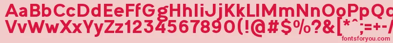 OgonekHeavy Font – Red Fonts on Pink Background