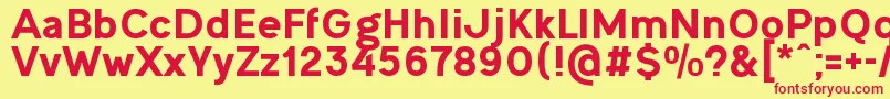 OgonekHeavy Font – Red Fonts on Yellow Background