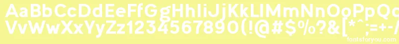 OgonekHeavy Font – White Fonts on Yellow Background
