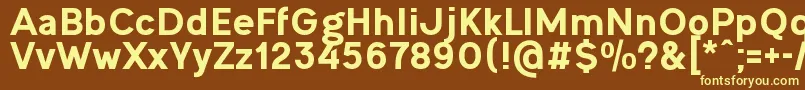 OgonekHeavy Font – Yellow Fonts on Brown Background