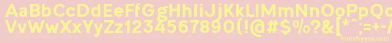 OgonekHeavy Font – Yellow Fonts on Pink Background