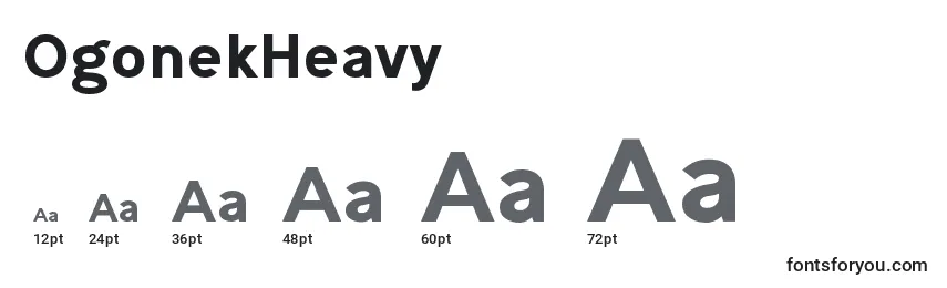 Размеры шрифта OgonekHeavy