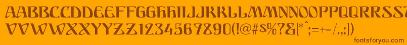 FranconiaModern Font – Brown Fonts on Orange Background