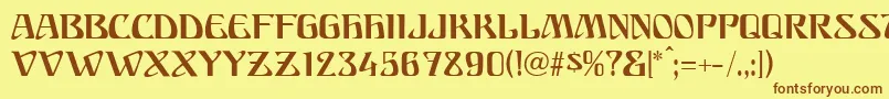 FranconiaModern Font – Brown Fonts on Yellow Background