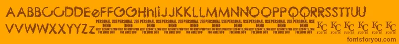 ThebizdemoKcfonts Font – Brown Fonts on Orange Background