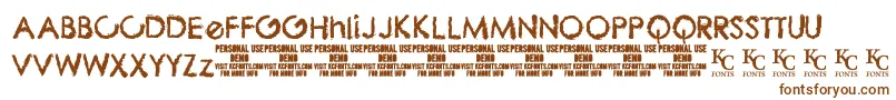 ThebizdemoKcfonts Font – Brown Fonts on White Background
