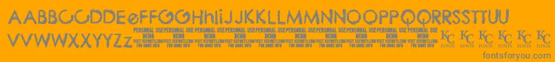 ThebizdemoKcfonts Font – Gray Fonts on Orange Background