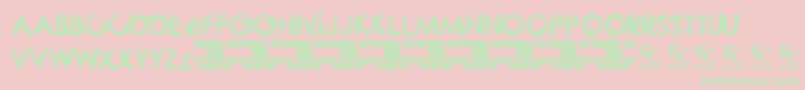 ThebizdemoKcfonts Font – Green Fonts on Pink Background