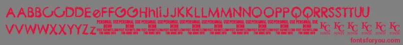 ThebizdemoKcfonts Font – Red Fonts on Gray Background