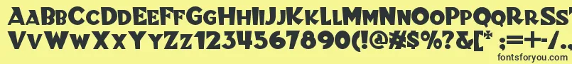 Blitzkriegnf Font – Black Fonts on Yellow Background