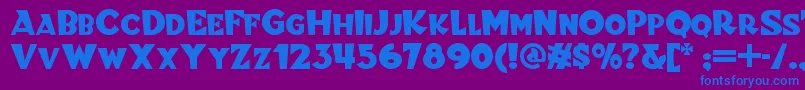 Blitzkriegnf Font – Blue Fonts on Purple Background