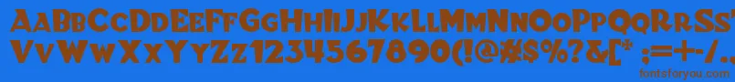 Blitzkriegnf Font – Brown Fonts on Blue Background
