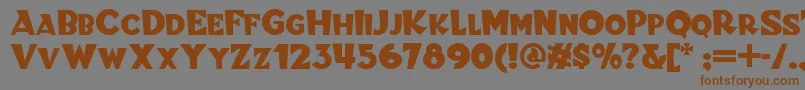 Шрифт Blitzkriegnf – коричневые шрифты на сером фоне