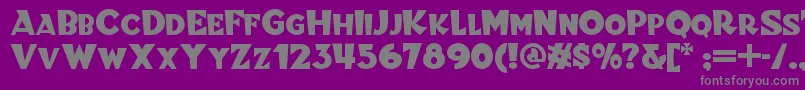 フォントBlitzkriegnf – 紫の背景に灰色の文字