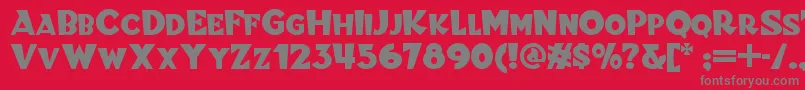 フォントBlitzkriegnf – 赤い背景に灰色の文字