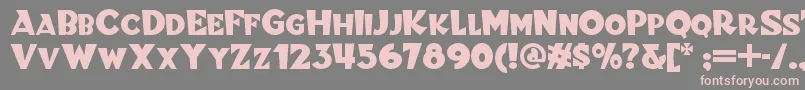 フォントBlitzkriegnf – 灰色の背景にピンクのフォント