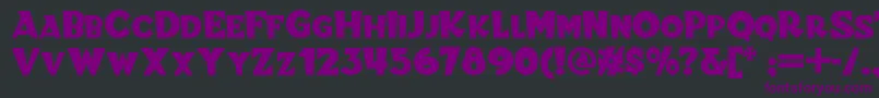 Blitzkriegnf-Schriftart – Violette Schriften auf schwarzem Hintergrund