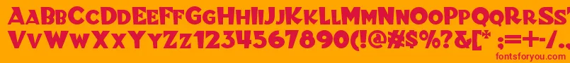 Blitzkriegnf Font – Red Fonts on Orange Background