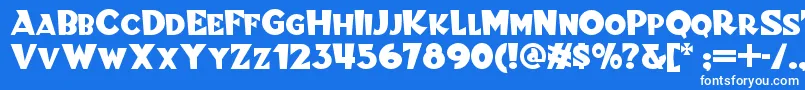 Blitzkriegnf Font – White Fonts on Blue Background