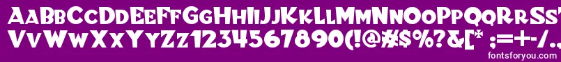 フォントBlitzkriegnf – 紫の背景に白い文字