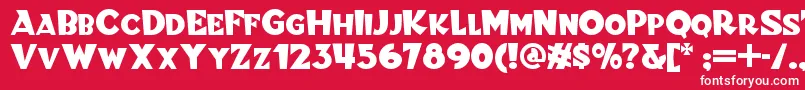 フォントBlitzkriegnf – 赤い背景に白い文字