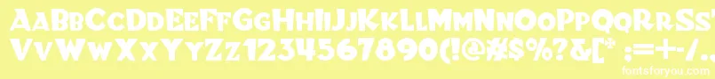 Blitzkriegnf Font – White Fonts on Yellow Background