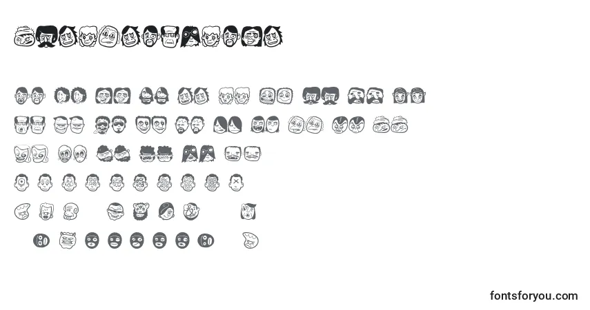Thefreakyface Font – alphabet, numbers, special characters
