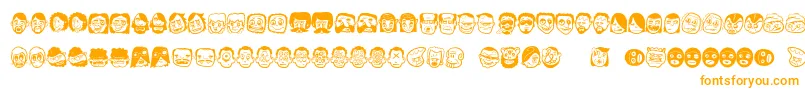 Thefreakyface Font – Orange Fonts on White Background