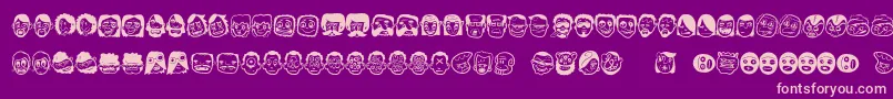 Thefreakyface Font – Pink Fonts on Purple Background
