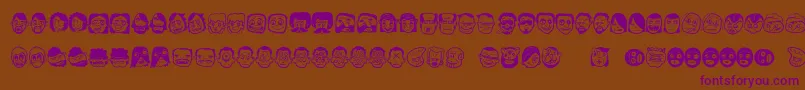 Thefreakyface Font – Purple Fonts on Brown Background