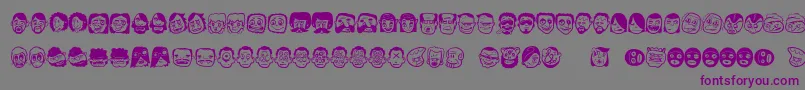 Thefreakyface Font – Purple Fonts on Gray Background