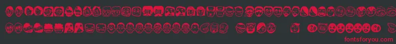 フォントThefreakyface – 黒い背景に赤い文字