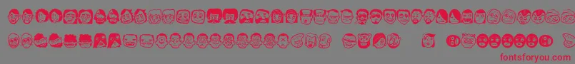 Thefreakyface Font – Red Fonts on Gray Background