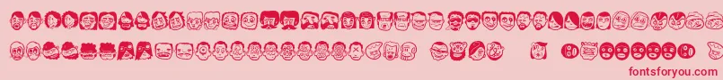 fuente Thefreakyface – Fuentes Rojas Sobre Fondo Rosa