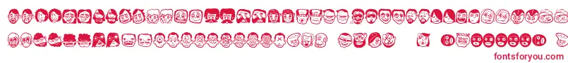 Thefreakyface Font – Red Fonts on White Background